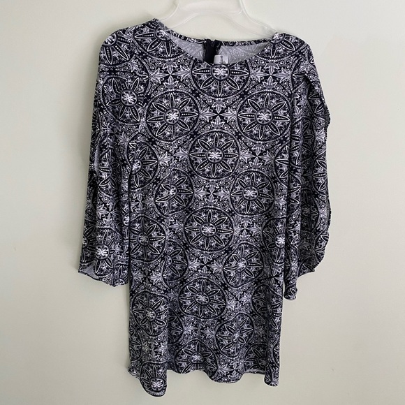 RARE EDITIONS DRESS BIG GIRLS BLACK AND WHITE - Picture 2 of 6